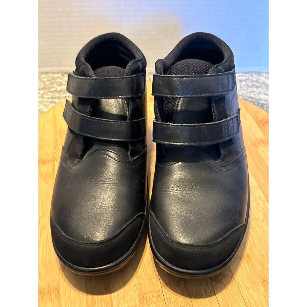 Orthofeet Womens Black Leather Orthotic Ankle Boots Double Strap Size 8.5 B